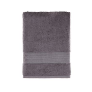 Therapedic&reg; Solid Bath Towel in Steel Grey. View a larger version of this product image.