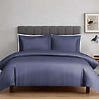 Alternate image 0 for Nestwell&trade; Pima Cotton Striped 3-Piece Full/Queen Comforter Set in Folkstone Grey