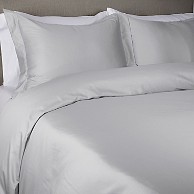 Nestwell&trade; Pima Cotton Solid 3-Piece King Duvet Cover Set in Oyster Mushroom. View a larger version of this product image.