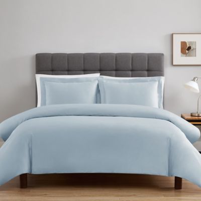 Nestwell&trade; Pima Cotton Solid 3-Piece King Comforter Set in Blue Fog