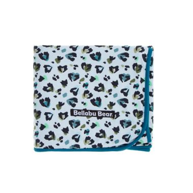 Bellabu Bear&reg; Leopard 2-Layer Reversible Bamboo Blanket in Blue. View a larger version of this product image.