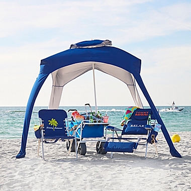 Rio 5-Foot Umbrella Cabana in Blue. View a larger version of this product image.