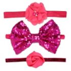 Alternate image 0 for Khristie&reg; 3-Pack Flower, Bow and Rosette Headbands