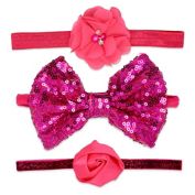 Khristie&reg; 3-Pack Flower, Bow and Rosette Headbands