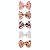 Khristie&reg; 5-Pack Assorted Textured Bow Hair Clips
