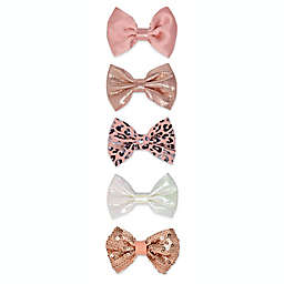 Khristie® 5-Pack Assorted Textured Bow Hair Clips