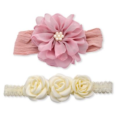 Khristie&reg; 2-Pack Floral and Pearl Headbands