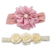 Khristie&reg; 2-Pack Floral and Pearl Headbands