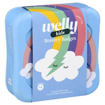 Welly&trade; Bravery Badges 48-Count Standard Flex Fabric Assorted Rainbow Bandages