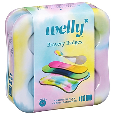 Welly&trade; Bravery Badges 48-Count Standard Flex Fabric Assorted Color Wash Bandages. View a larger version of this product image.