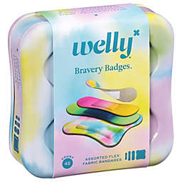 Welly™ Bravery Badges 48-Count Standard Flex Fabric Assorted Color Wash Bandages
