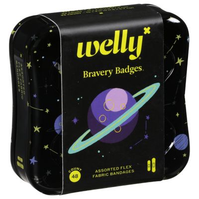 Welly&trade; Bravery Badges 48-Count Standard Flex Fabric Assorted Space Bandages
