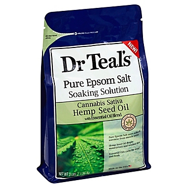Dr. Teal&#39;s&reg; 48 oz. Hemp Seed Oil Pure Epsom Salt Soaking Solution. View a larger version of this product image.