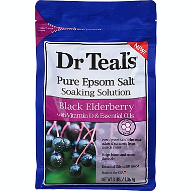 Dr. Teal&#39;s&reg; 48 oz. Pure Epsom Salt Soaking Solution Black Elderberry with Vitamin D. View a larger version of this product image.