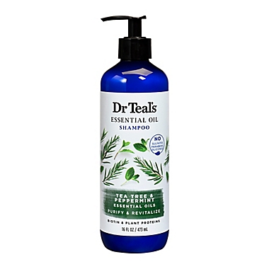 Dr. Teal&#39;s&reg; 16 oz. Tea Tree Oil and Peppermint Essential Oil Shampoo. View a larger version of this product image.