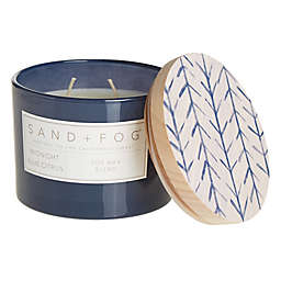 Sand + Fog® Grapefruit 12 oz. Jar Candle with Painted Diamond Wood Lid in Blue