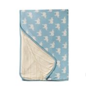 Copper Pearl&reg; Peanut 3-Layer Jumbo Reversible Stretchy Quilt in Blue