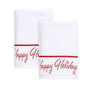 Winter Wonderland Happy Holiday Hand Towels (Set of 2)