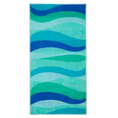 Destination Summer Wave Stripe Beach Towel