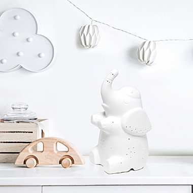 Porcelain Elephant Table Lamp in White. View a larger version of this product image.