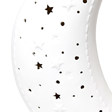 Porcelain Moon Table Lamp in White. View a larger version of this product image.