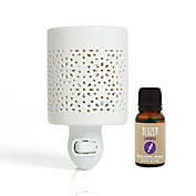 BluZen White Plug-In Oil Diffuser and Lavender Essential Oil Set