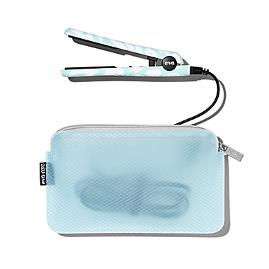 Eva NYC Healthy Heat Ceramic Styling Iron in Mint Leopard. View a larger version of this product image.
