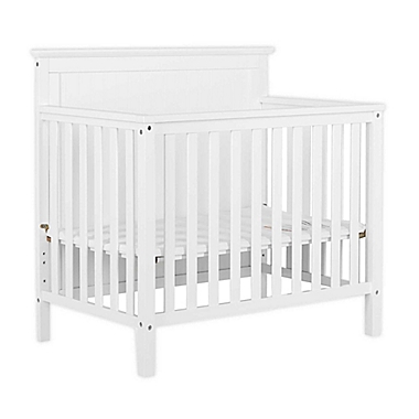Dream On Me Ava 4-in-1 Convertible Mini Crib in White. View a larger version of this product image.