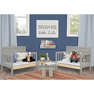 Dream On Me Hudson 3-in-1 Convertible Toddler Bed in Cool Grey. View a larger version of this product image.