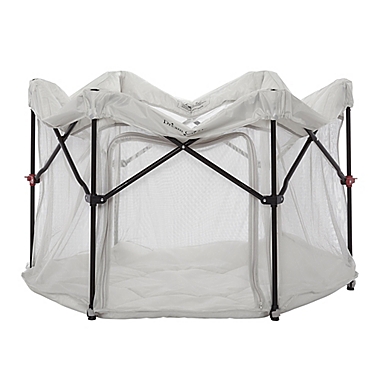 Dream On Me Onyx Portable Playard In Grey. View a larger version of this product image.
