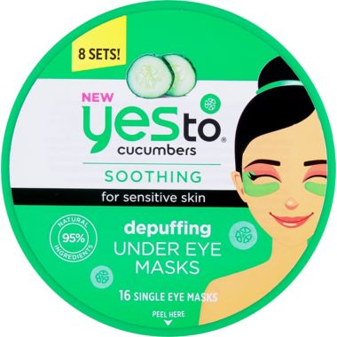 Yes to&trade; Cucumbers 16-Count Depuffing Under Eye Masks. View a larger version of this product image.