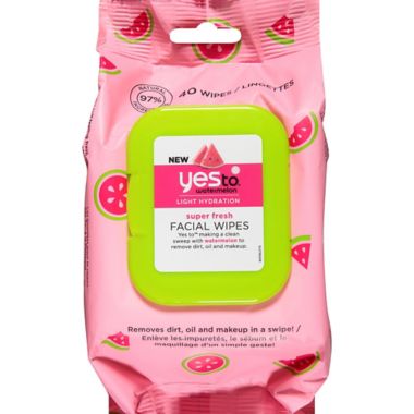 Yes to&trade; Watermelon 40-Count Refreshing Facial Wipes. View a larger version of this product image.