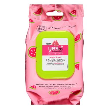 Yes to&trade; Watermelon 40-Count Refreshing Facial Wipes. View a larger version of this product image.