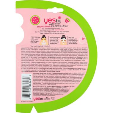 Yes to&trade; Watermelon Refreshing Paper Face Mask. View a larger version of this product image.