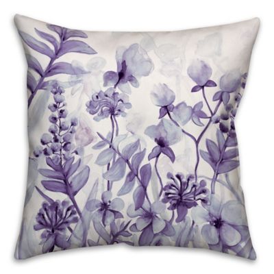 purple and gray throw pillows