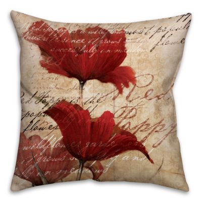 red and beige throw pillows