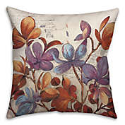 Soothing Floral Bouquet 16-Inch Square Throw Pillow