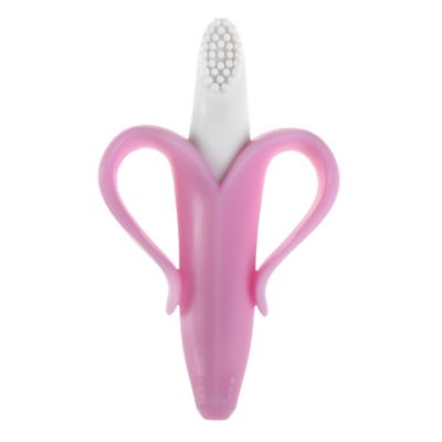 baby banana toothbrush pink