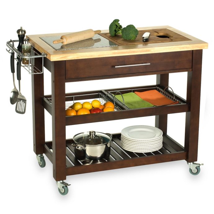 Chris Chris Pro Chef 40 Inch Kitchen Rolling Work Station In