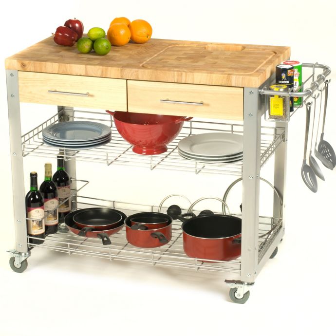 Chris Chris Stadium 38 Inch Rolling Kitchen Work Station Bed