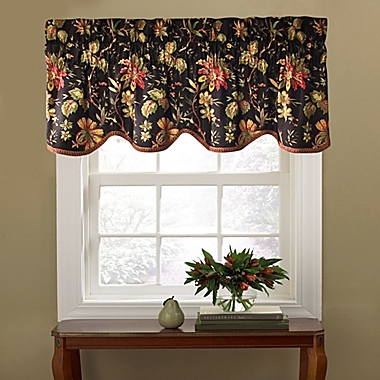 Waverly&reg; Felicite Window Valance in Noir. View a larger version of this product image.