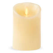 Luminara&copy; Real-Flame Effect 4.5-Inch Pillar Candle in Ivory