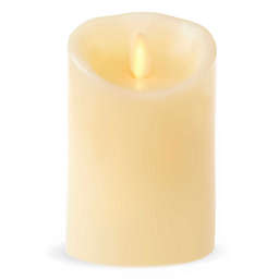Luminara&copy; Real-Flame Effect 4.5-Inch Pillar Candle in Ivory