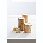 Alternate image 1 for Luminara&reg; Birch Real-Flame Effect Tealight Candle in Ivory (Set of 2)
