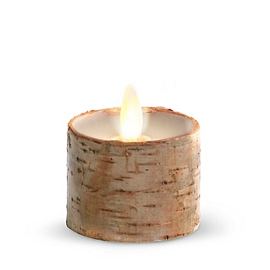 Luminara&reg; Birch Real-Flame Effect Tealight Candle in Ivory (Set of 2). View a larger version of this product image.