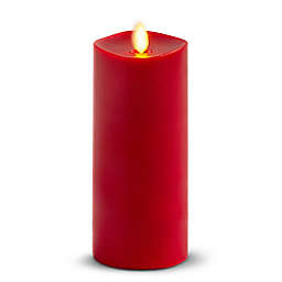 Luminara&reg; 6-Inch Real-Flame Effect Pillar Candle in Burgundy