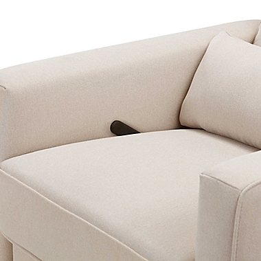 DaVinci Piper All-Purpose Upholstered Glider Recliner in Cream. View a larger version of this product image.