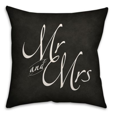 mr & mrs throw pillows