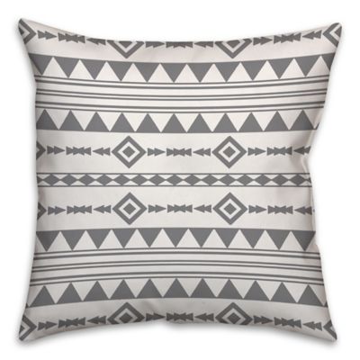 811 Grey Ruth&Boaz Aztec Pattern Square Decor Pillow Case Cushion Cover Set of 2