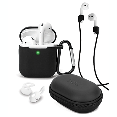 iHome&reg; 5-in-1 Airpod Fitness Kit in Black. View a larger version of this product image.